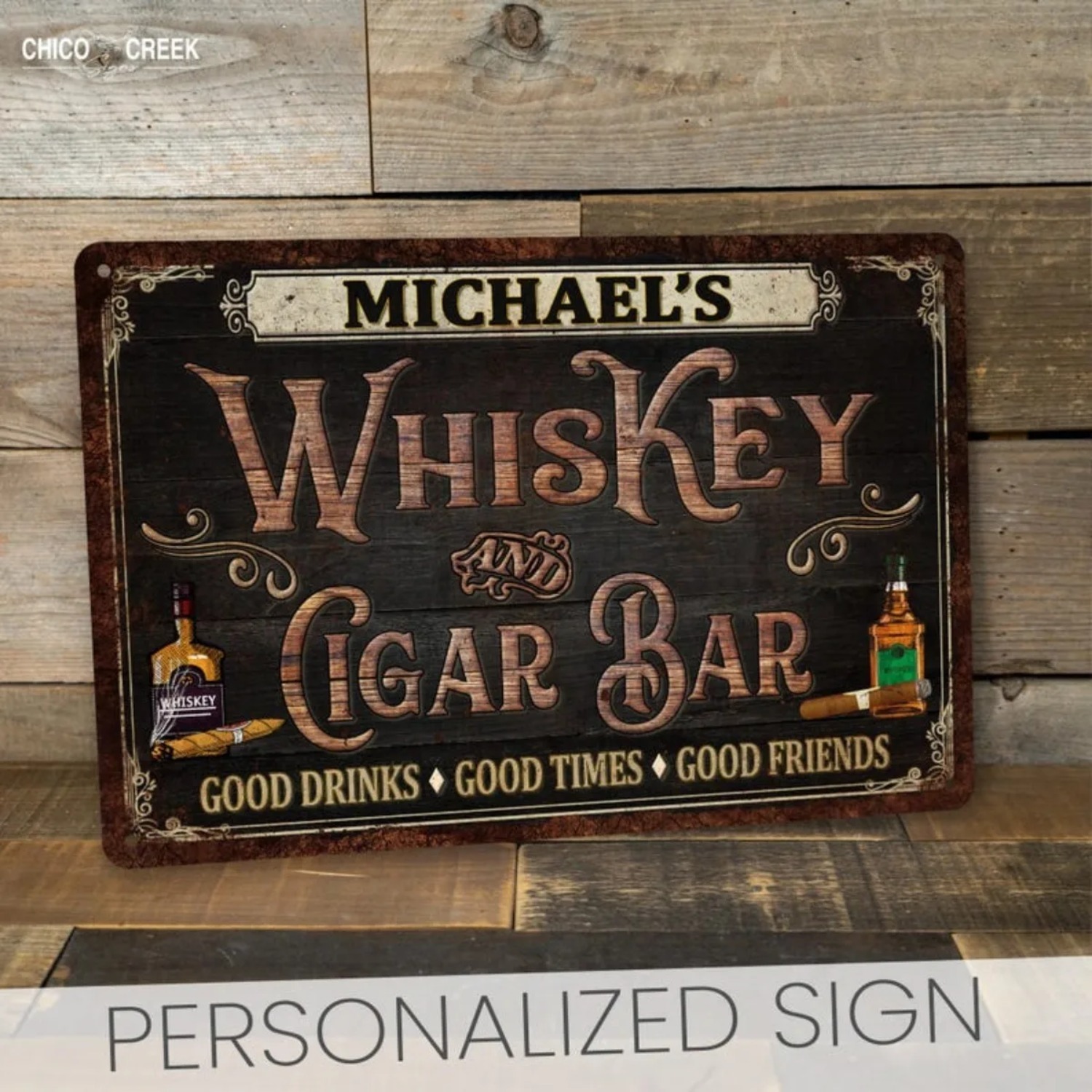 Home Bar Signs - Insegna Personalizzata Vintage per Bar di