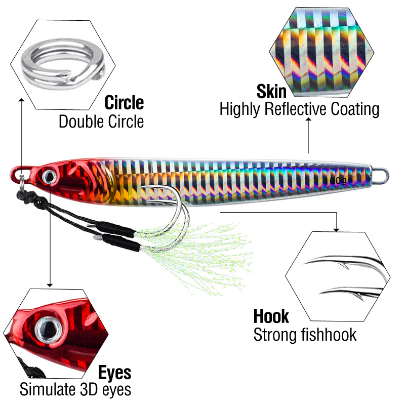 7 Pz 40g 60g 80g 100g Luminoso - Jigger Double Sided recensione e prezzo
