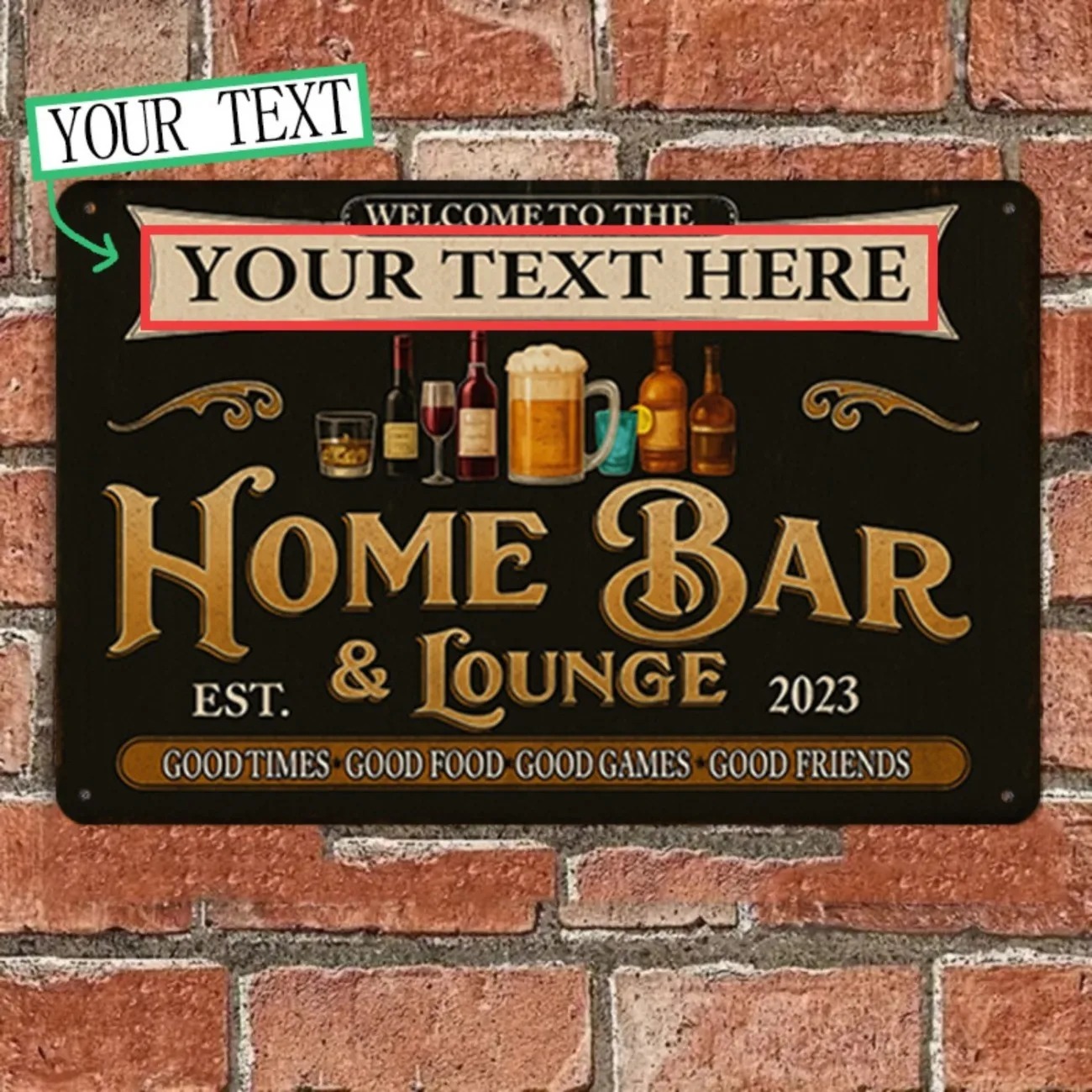 Targa in Metallo Personalizzat - Home Bar Signs recensione e prezzo