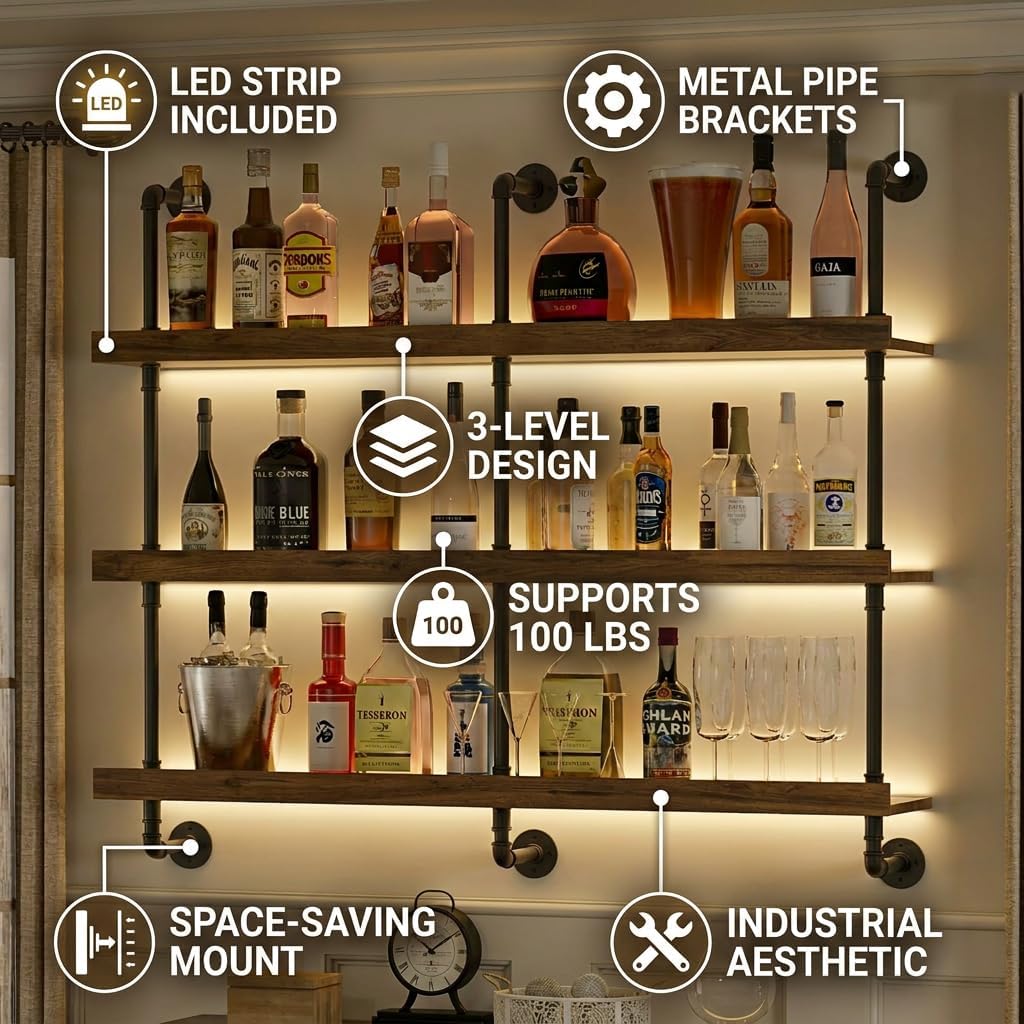 Portabottiglie da parete con l - Home Bar Stand recensione e prezzo
